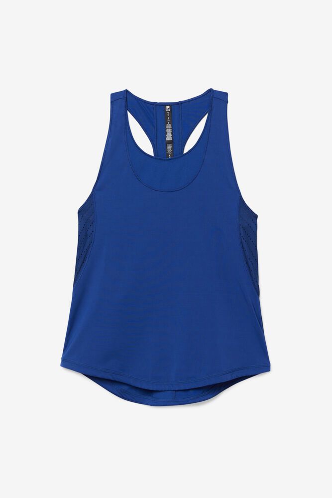 Fila Tank Top Womens Navy - Uplift Textured Racerback - Philippines 9678531-VS